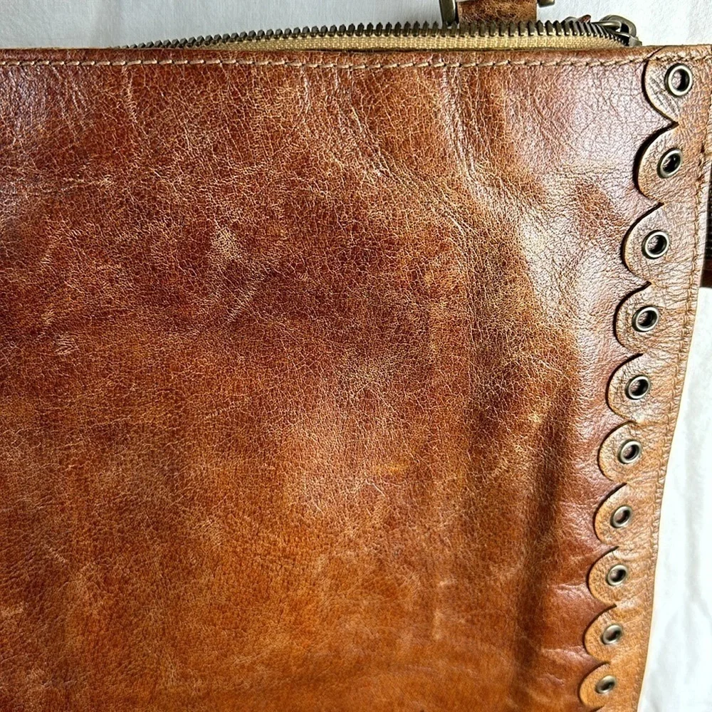 Vintage PRINCIPE Brown Leather COWHIDE PONY HAIR Satchel Crossbody Made in Italy